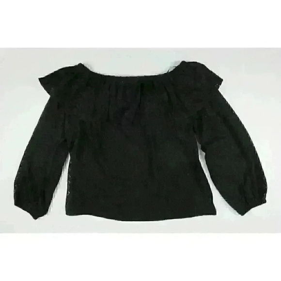 NEW! MICHAEL Michael Kors Women's L Ruffle Off-the-Shoulder Top In Black NWT $98 - Picture 3 of 4